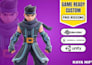 create a custom 3d game character for games, animation and